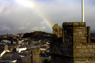Rainbow over Caernarfon