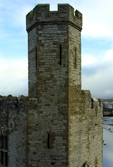 Caernarfon Castles unique polygonal tower