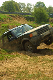 Land Rover hill jump